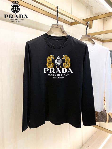 prada t shurt|Prada long sleeve t shirt.